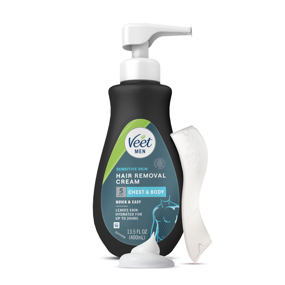 Veet front packaging showing men's hair removal gel and benefits
