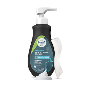Veet front packaging showing men's hair removal gel and benefits