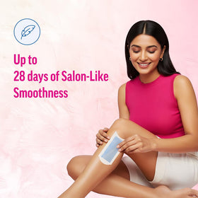 Veet sensitive strip in hand demonstrating easy application benefit