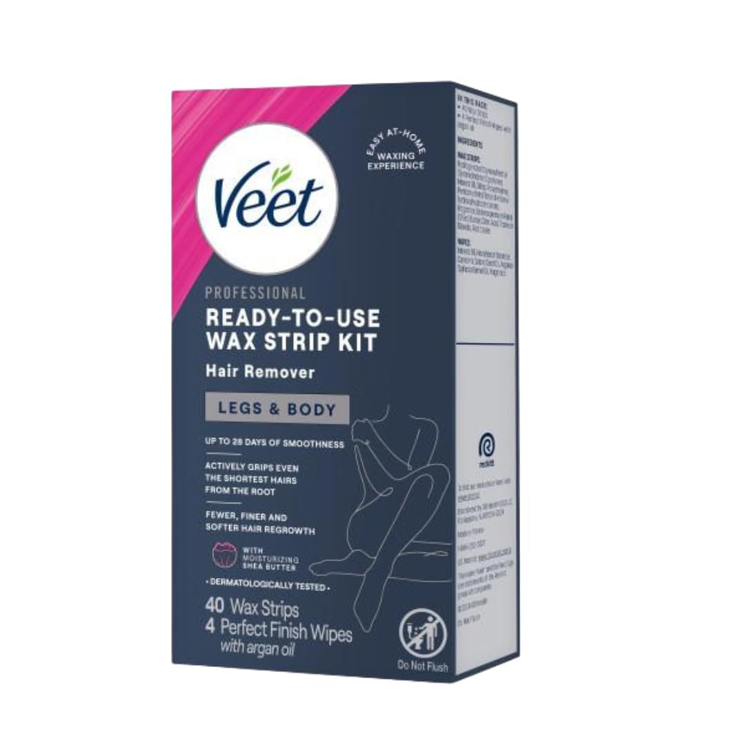Veet strip held in hand showing scale and easy handling