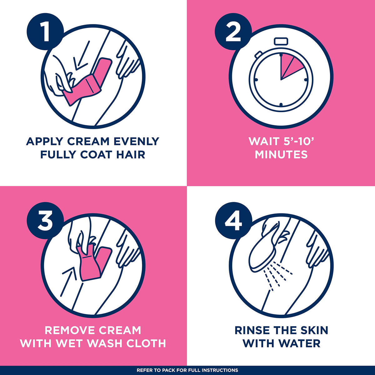Veet spatula removing cream demonstrating safe, nick-free hair removal benefit