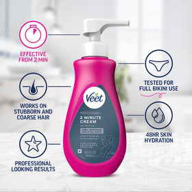 Close-up of Veet cream texture highlighting smooth gel-cream and moisturizing feel