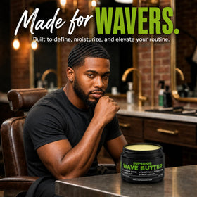 Veeta applied while brushing waves, showing improved definition and hold