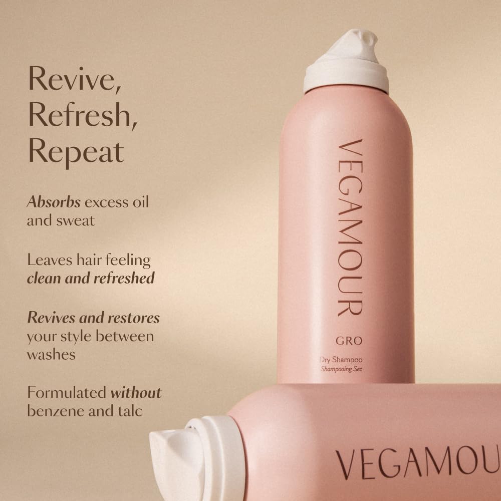 VEGAMOUR GRO spraying at roots to demonstrate instant volume and lift