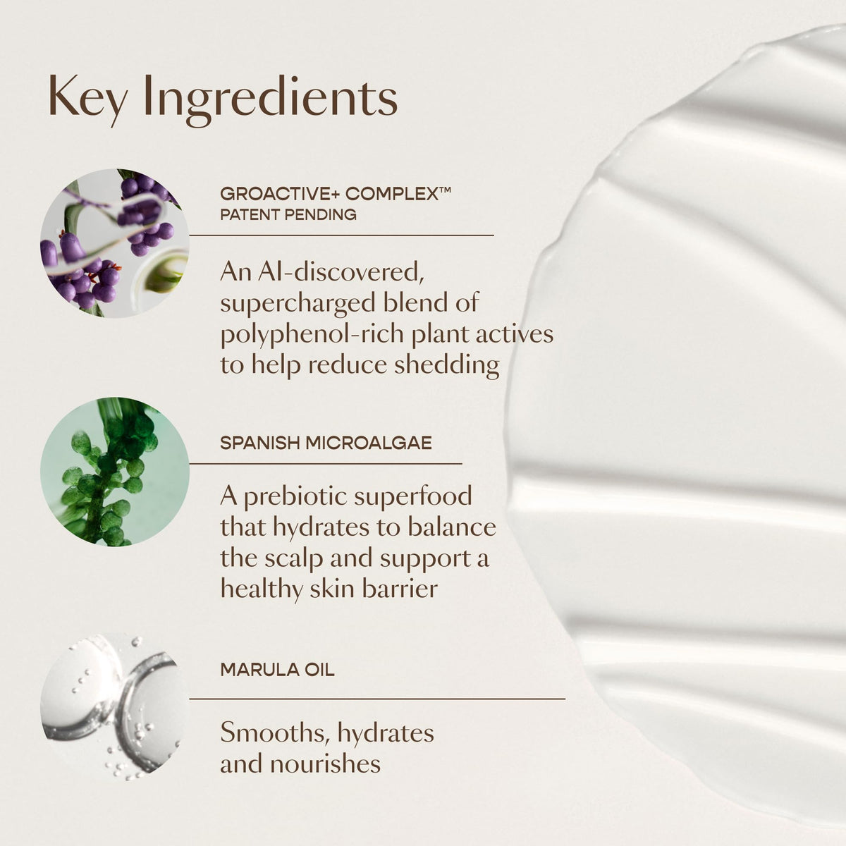 VEGAMOUR applying conditioner to scalp showing gentle massage benefit