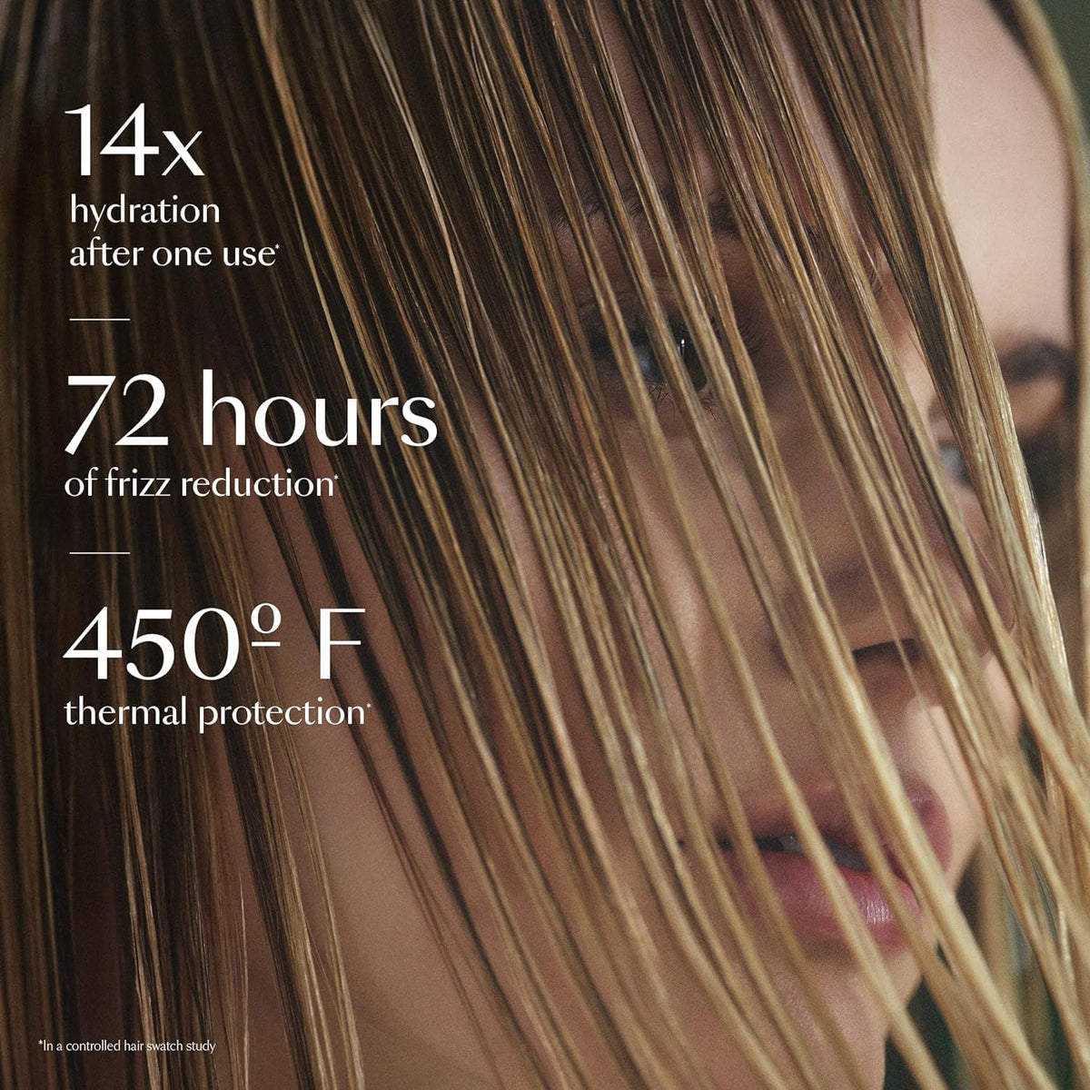 VEGAMOUR before and after image showing reduced frizz and control