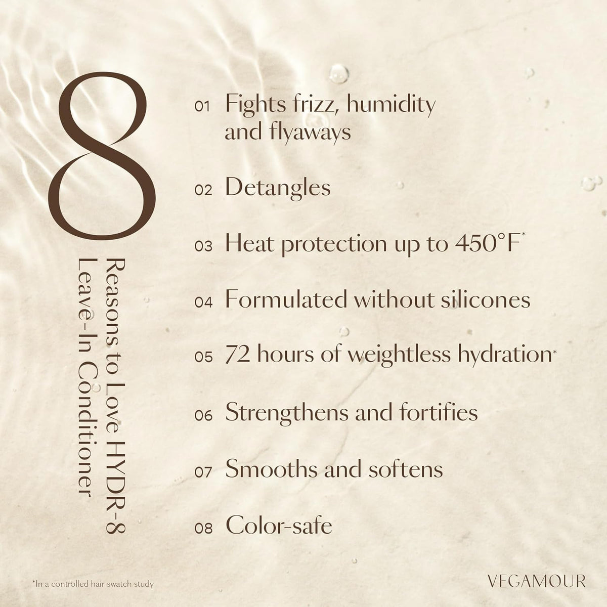 VEGAMOUR spray nozzle close-up demonstrating even mist application