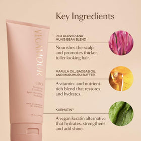 VEGAMOUR ingredient focus on Karmatin vegan keratin for stronger hair