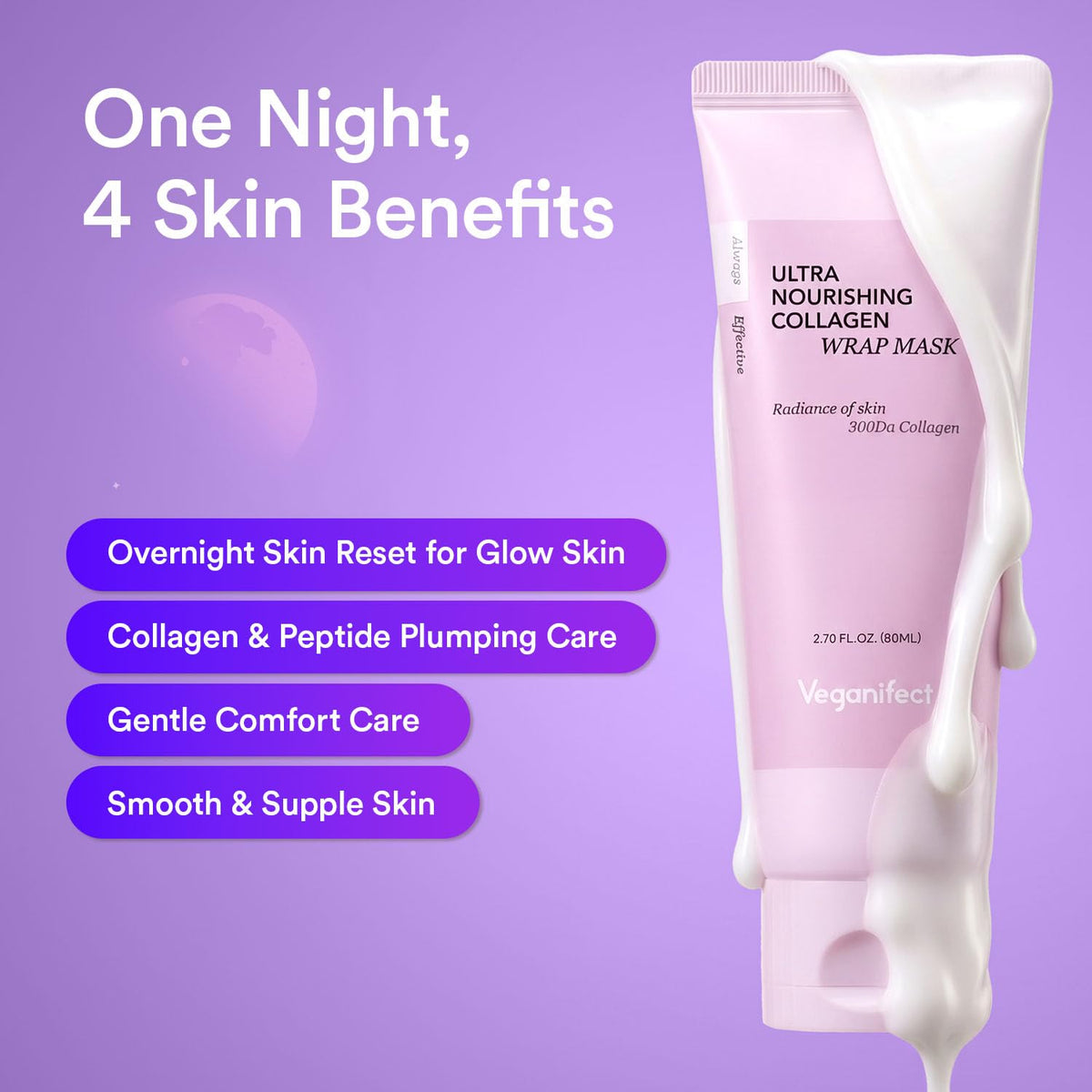 VEGANIFECT cream texture close-up showing rich emollient feel for smooth coverage