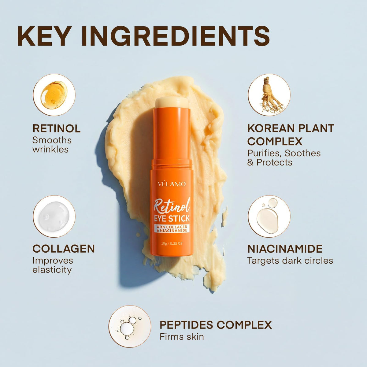VELAMO ADVANCED applying balm under-eye to illustrate quick targeted coverage and comfort