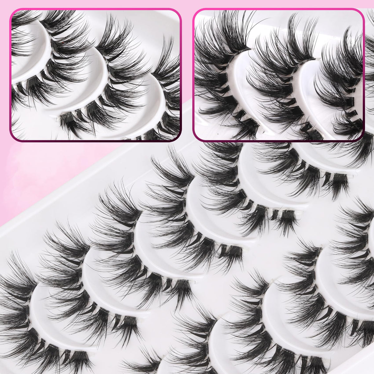 Veleasha application under natural lashes demonstrating easy placement