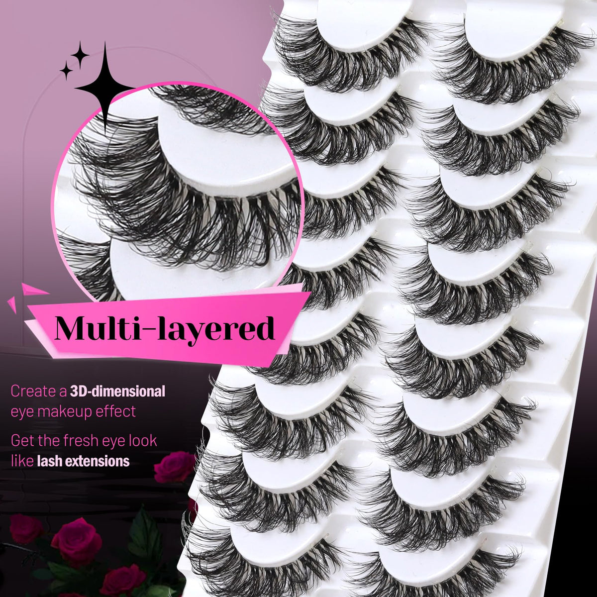 Veleasha lashes blended with eyeliner for natural extension look