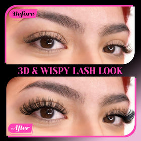 Veleasha lashes in hand to show size and easy trimming benefit