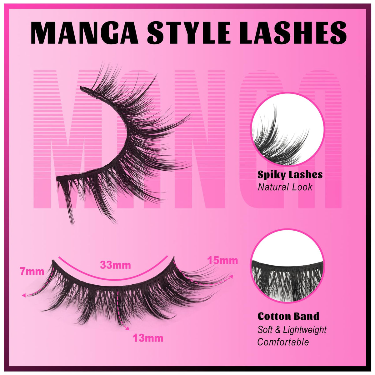 Veleasha cotton band close-up showing flexible comfortable lashline