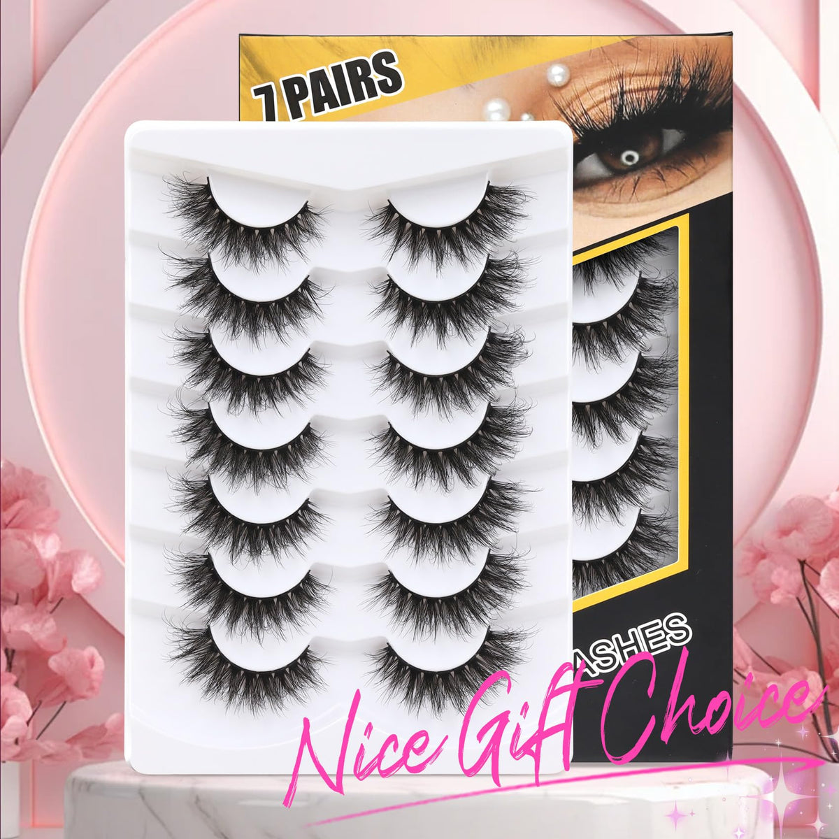 Veleasha lashes styled in evening makeup for glam-ready sparkle