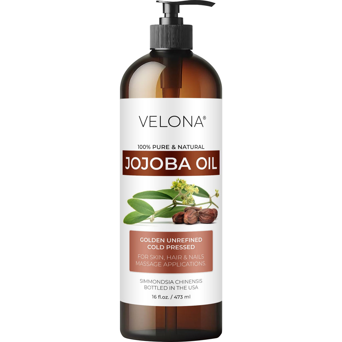 velona front packaging showing 16 fl oz bottle and pump for easy dispensing