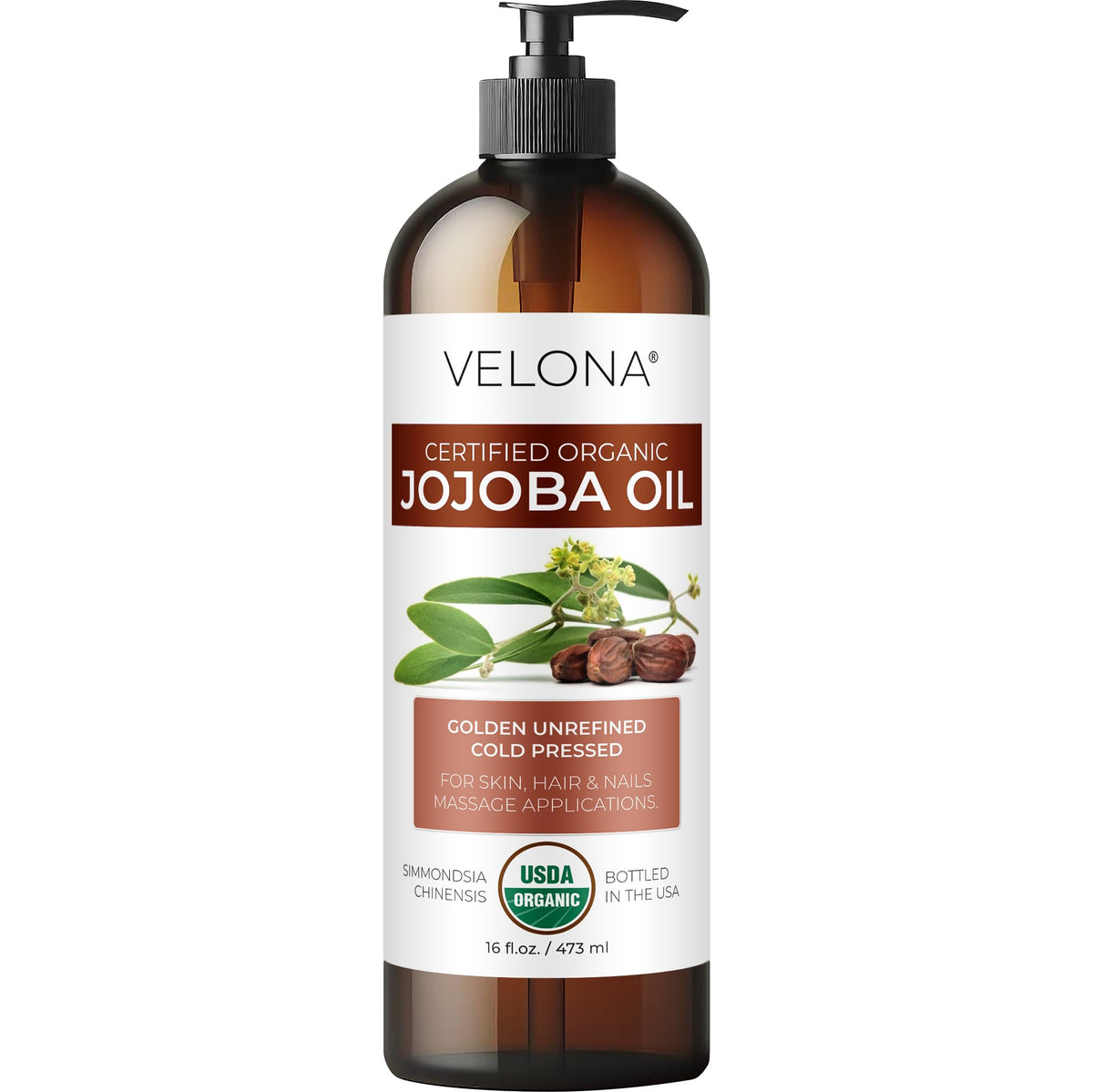 velona front packaging showing 16 fl oz bottle, clear label and pump — natural hydration