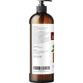 velona golden jojoba oil texture on glass showing lightweight, non-greasy feel