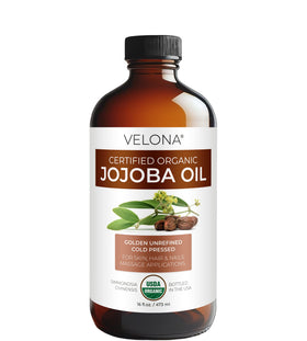 velona jojoba oil drop on skin demonstrating quick absorption benefit