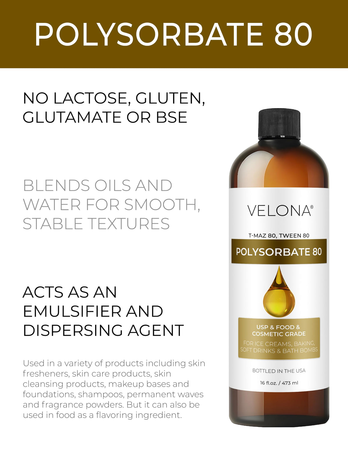 velona bottle close-up of texture and cap, highlights easy pouring