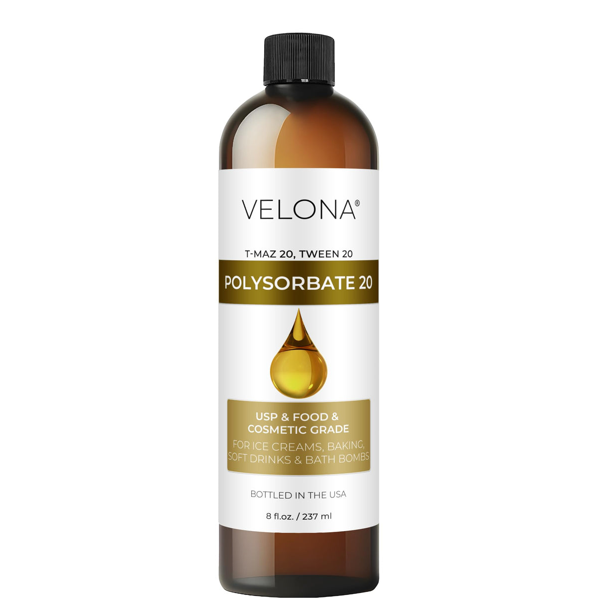 velona polysorbate 20 front bottle showing product and volume benefit