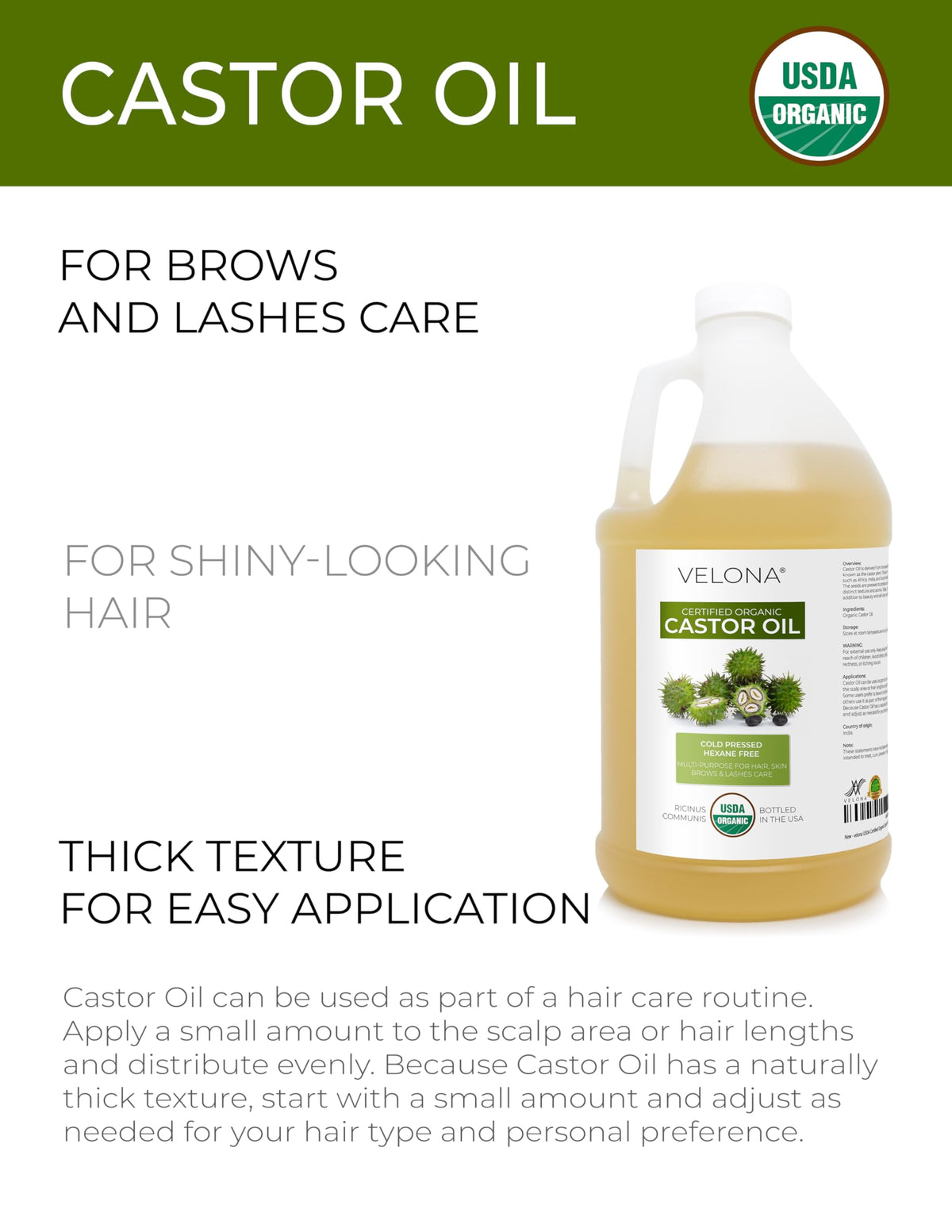 velona pouring castor oil close-up displaying rich texture and nourishment