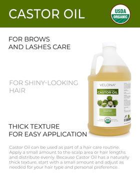 velona pouring castor oil close-up displaying rich texture and nourishment