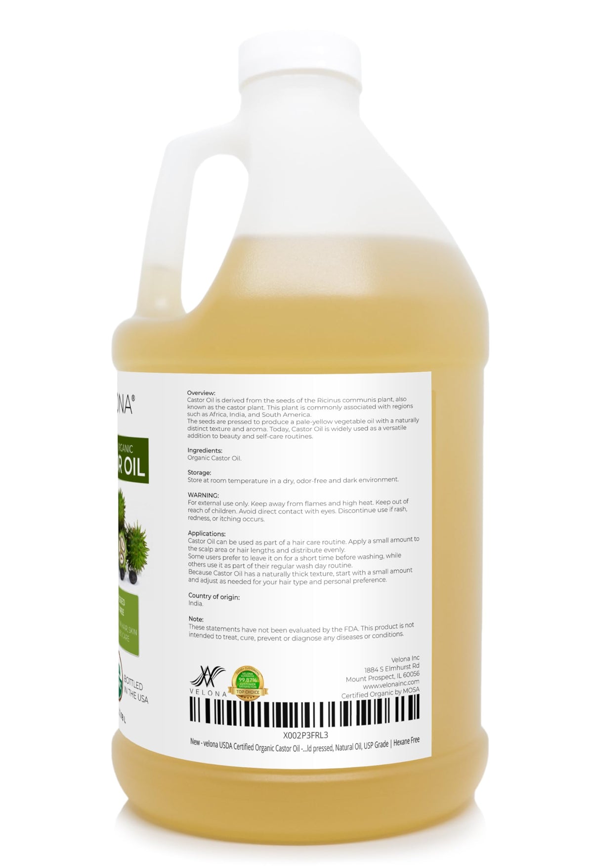 velona castor oil applied to scalp demonstrating smooth application benefits