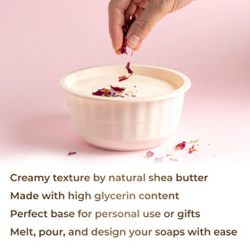 velona shea butter close-up texture highlighting smooth, creamy soap base