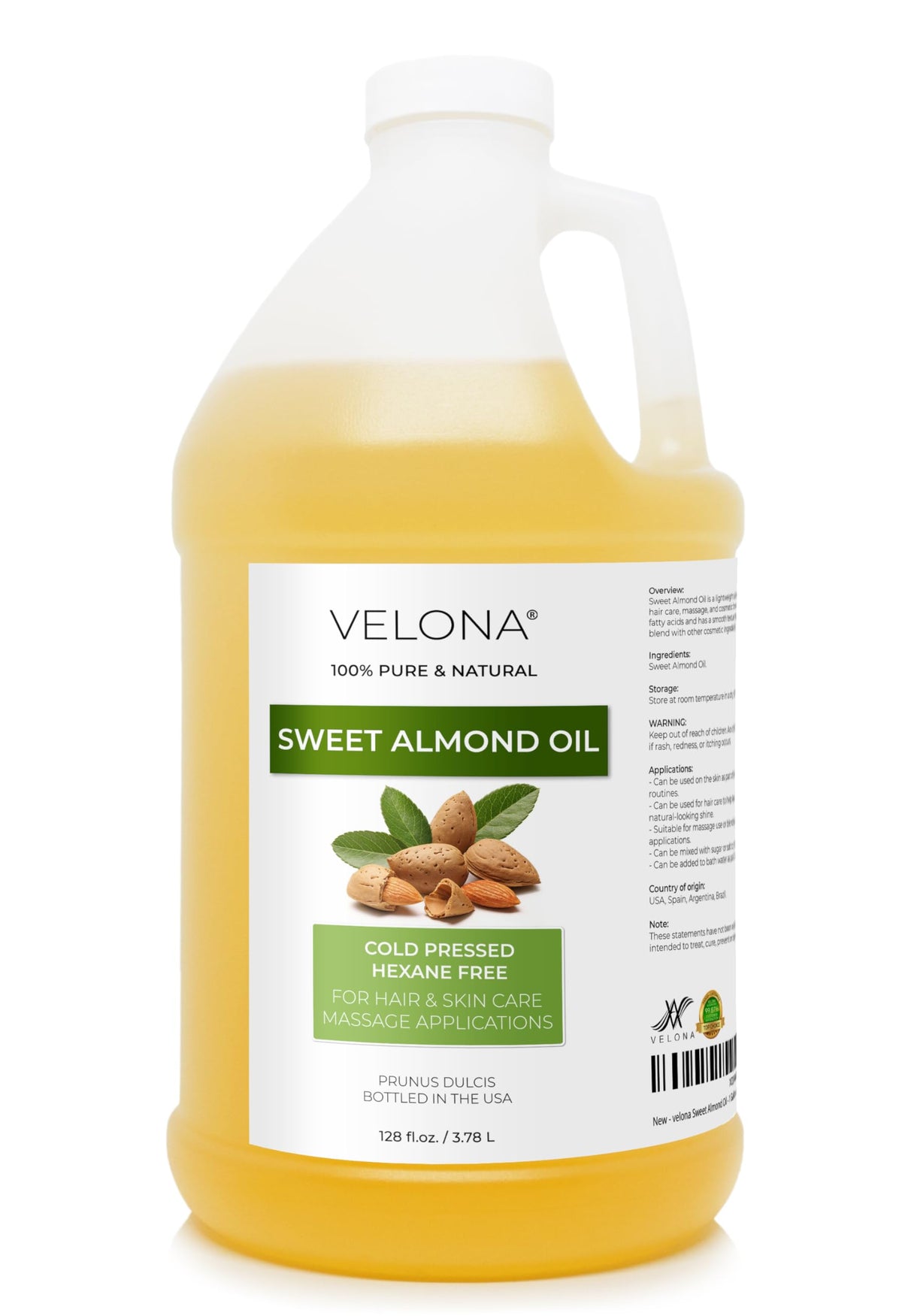 velona front bottle showing gallon container and clean packaging benefit