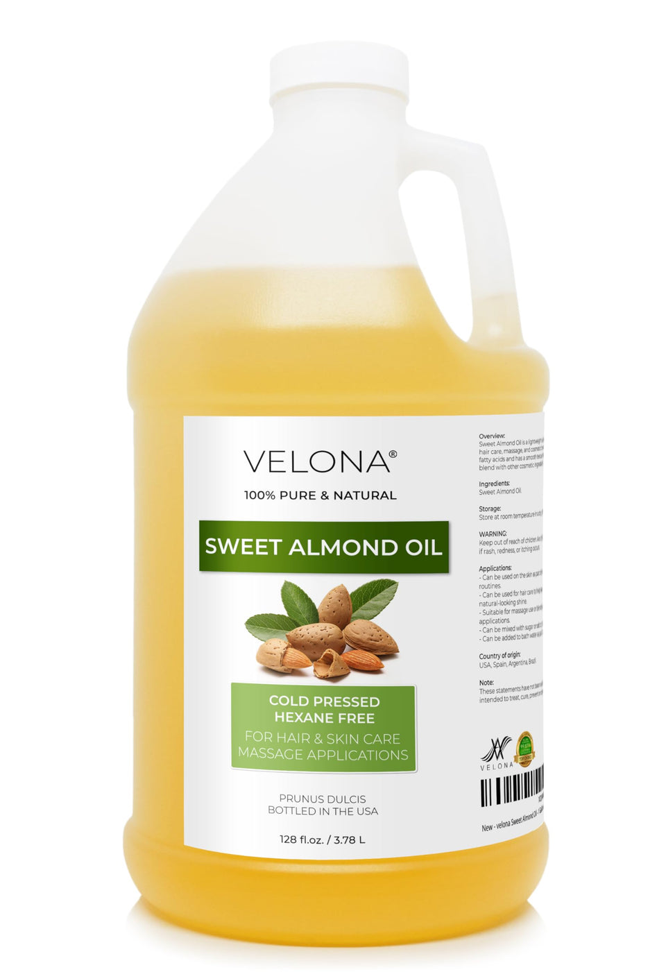 velona front bottle showing gallon container and clean packaging benefit