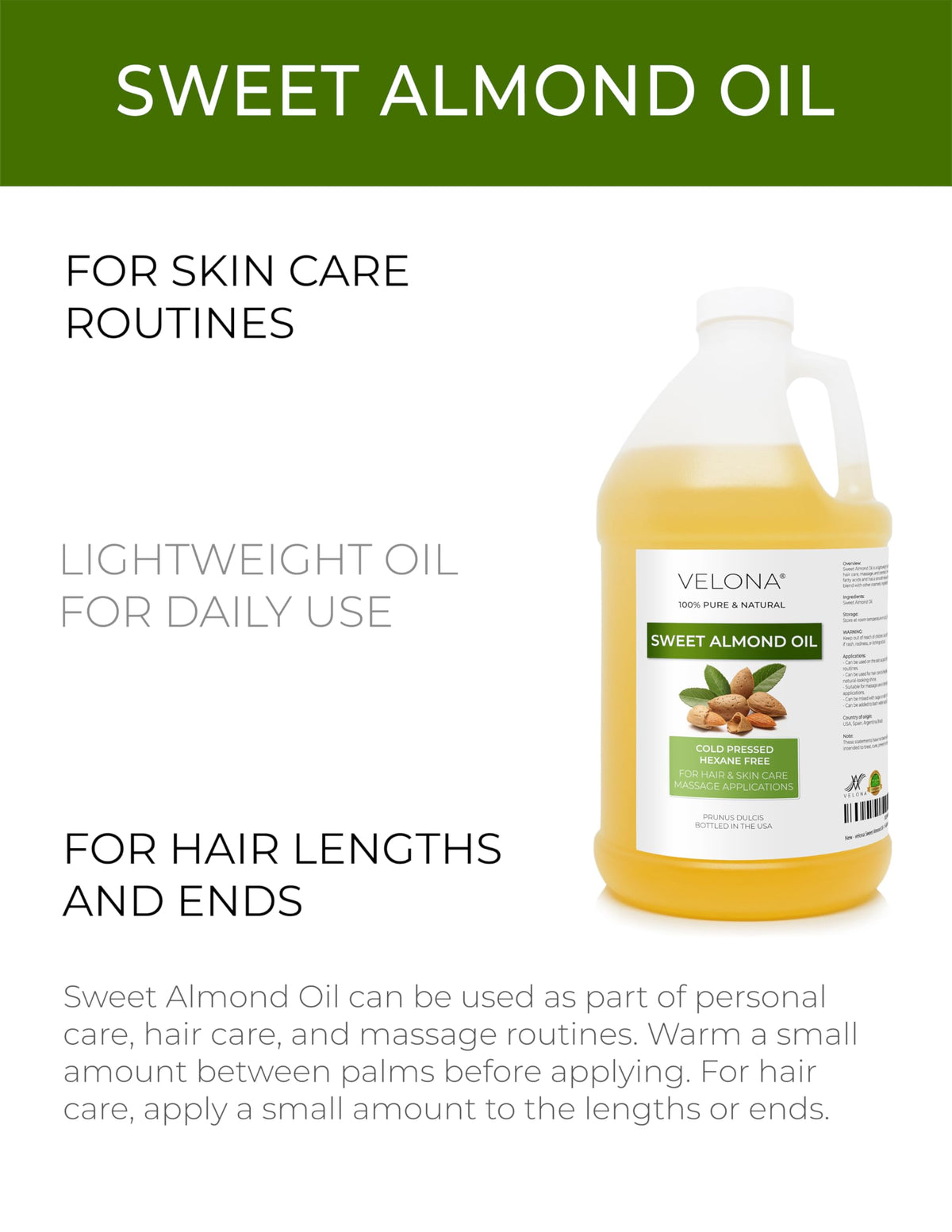 velona label closeup highlighting cold-pressed and pure ingredient benefits
