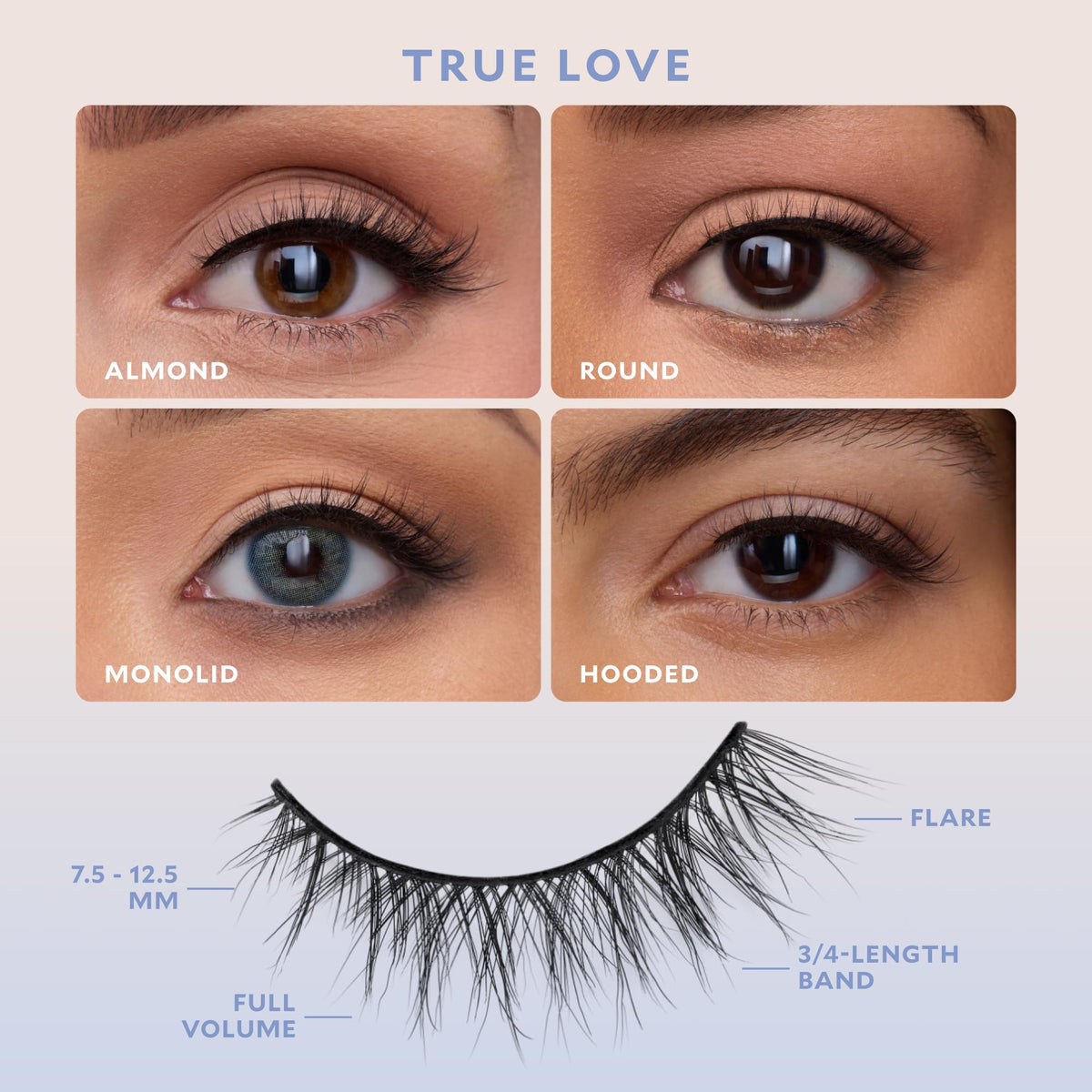 VELOUR flare style lash close-up highlighting outer-corner lift benefit