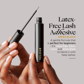 Velour precision brush applicator demonstrating clean, mess-free glue control
