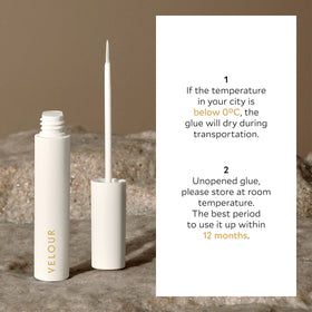 Velour bottle size comparison with fingers to show portable convenience