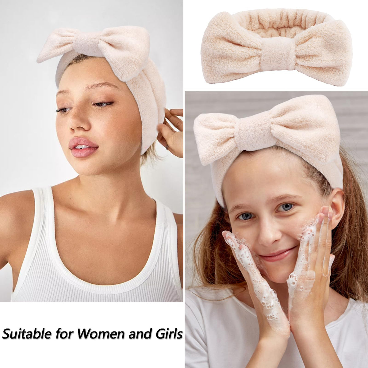 VELSCRUN side profile of bow-top headband showcasing decorative shape and comfortable cushioning