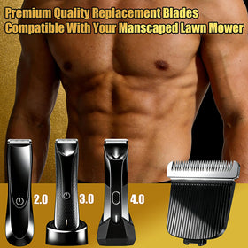 Velurie cartridges staged in a bathroom setup signaling hygienic, ready-to-use grooming