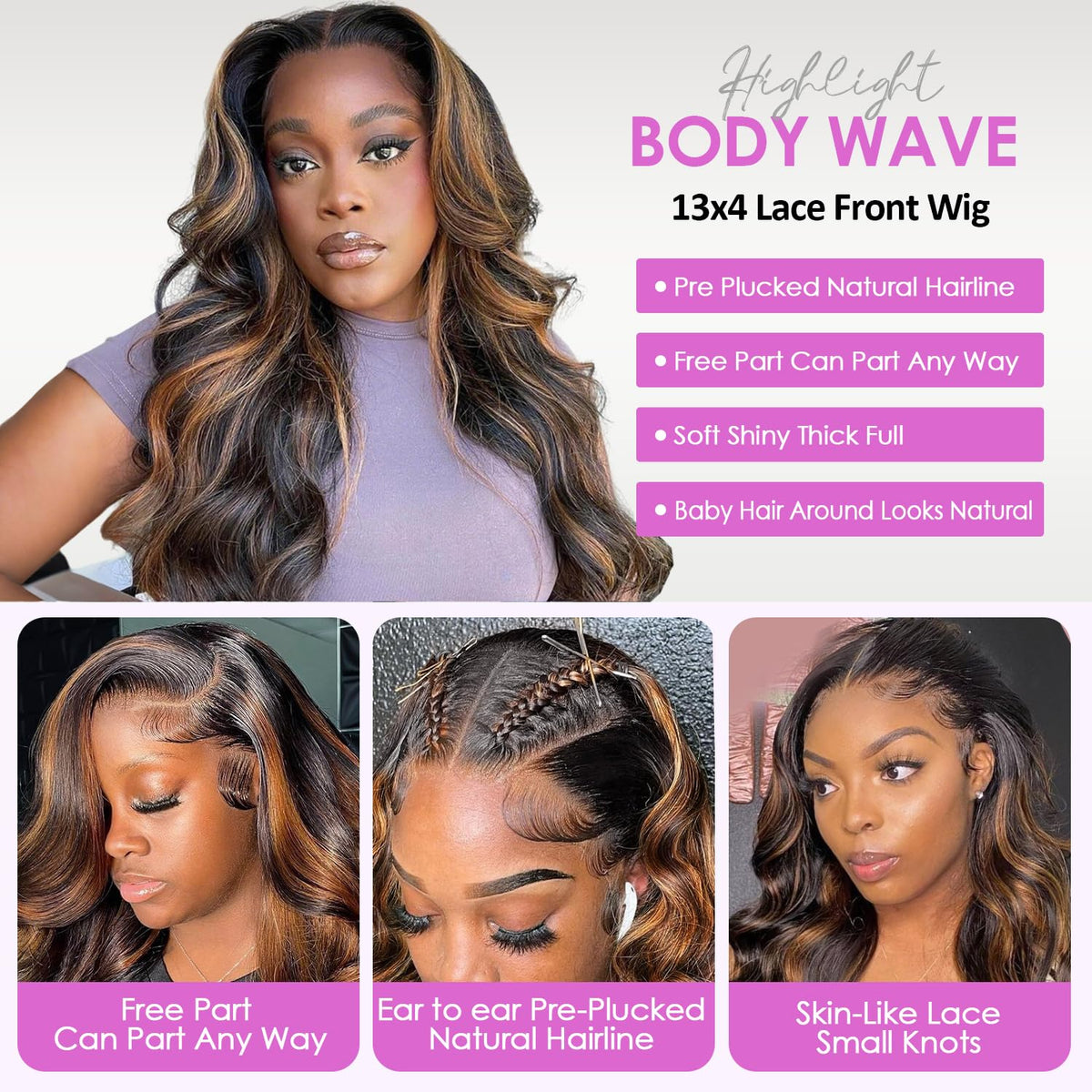 Vemalin side profile showing full 26 inch length and soft waves