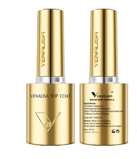 VENALISA before and after nails comparison showing visible shine protection benefit