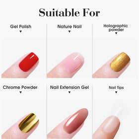 VENALISA nails before and after showing longer-lasting, chip-resistant wear