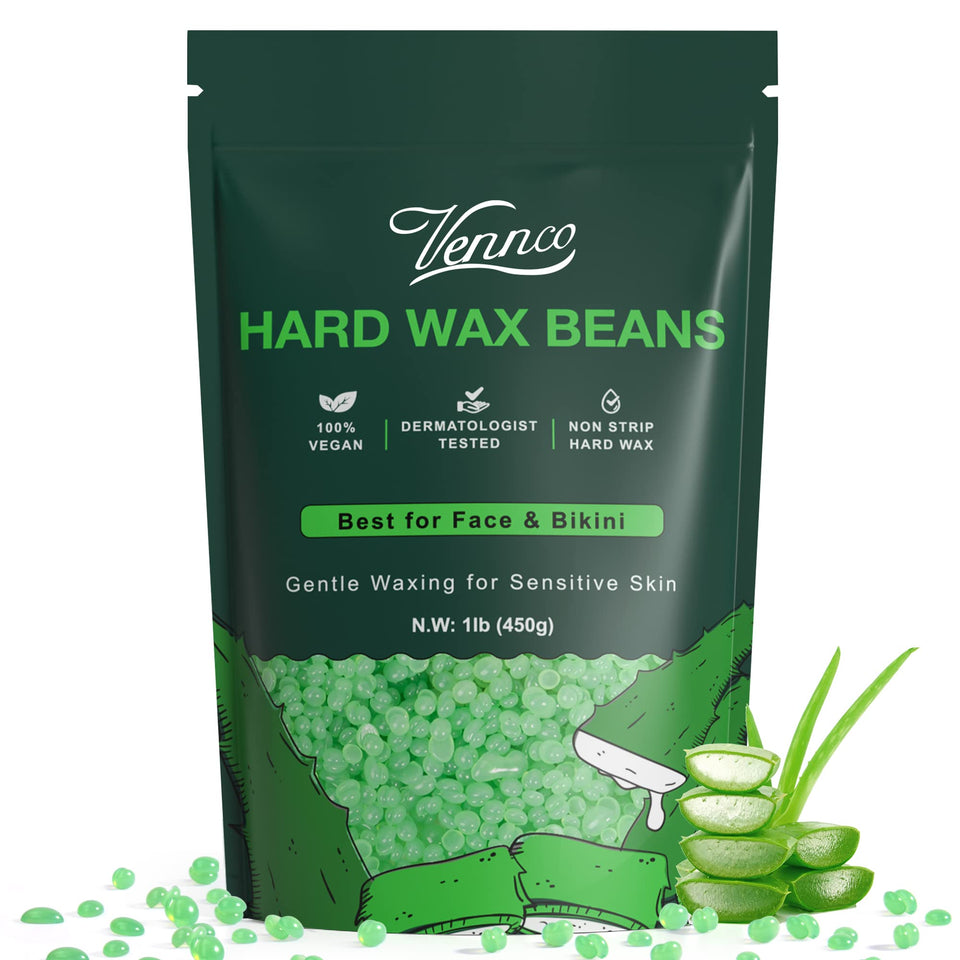 VENNCO front packaging showing 1lb wax beads and aloe benefits