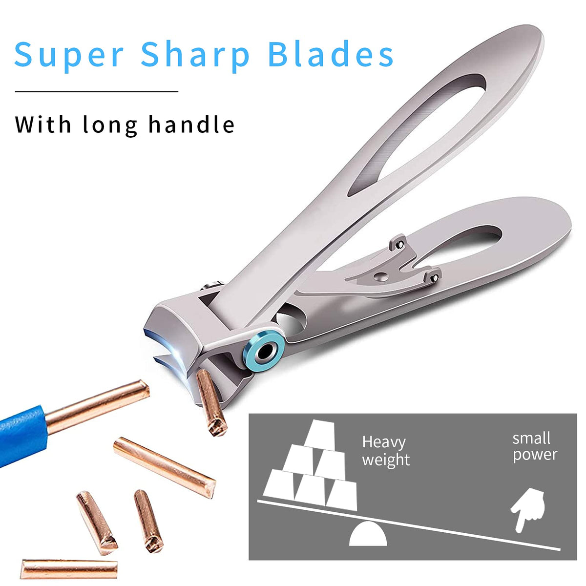 Venoteck small clipper handle detail offering control for fingernails