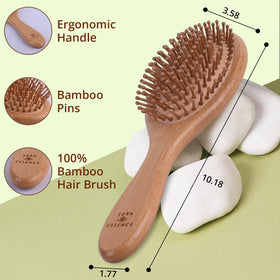 Vera Essence natural bamboo bristle detail reduces breakage