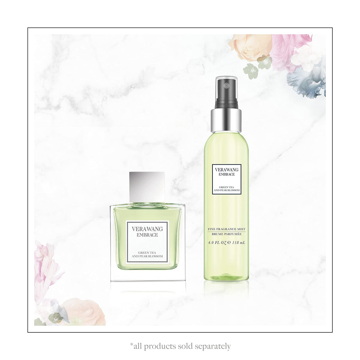 Vera Wang glass texture close-up capturing bottle finish and premium detail