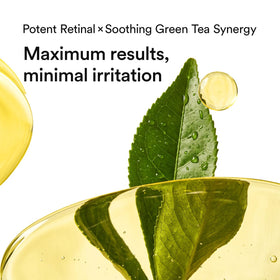 VERAFECT jar with visible green tea leaves highlighting antioxidant inclusion