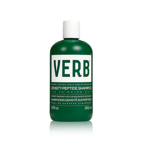 VERB bottle front view showing product branding and thicker-hair benefit