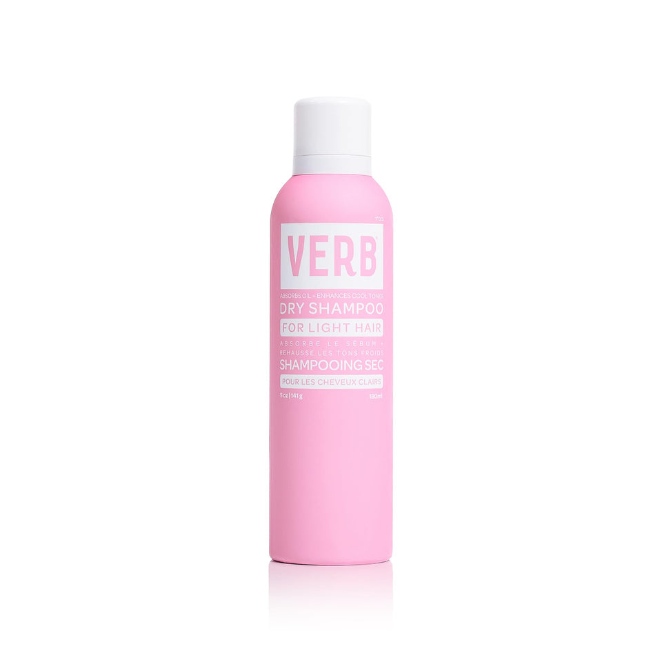 VERB front packaging of dry shampoo for quick visual ID and shelf appeal