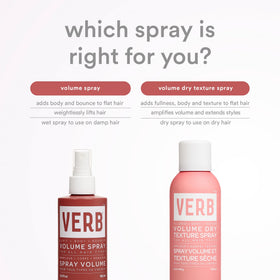 VERB spray in action adding grit and instant fullness to dry hair