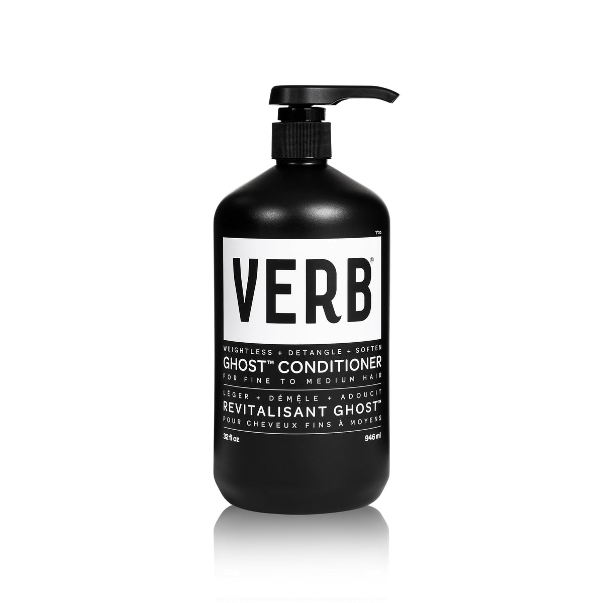 VERB Ghost front bottle view showing label and size, highlights long-lasting supply