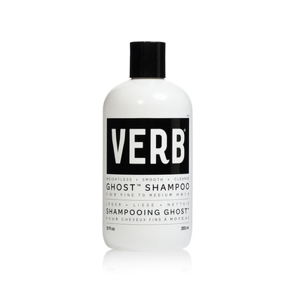 VERB Ghost Shampoo front bottle showing branding and lightweight benefits